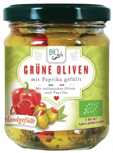 OLIVEN GEFÜLLT MIT PAPRIKA